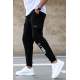 Madmext Men Printed Black Sweatpants 4079 - Siyah