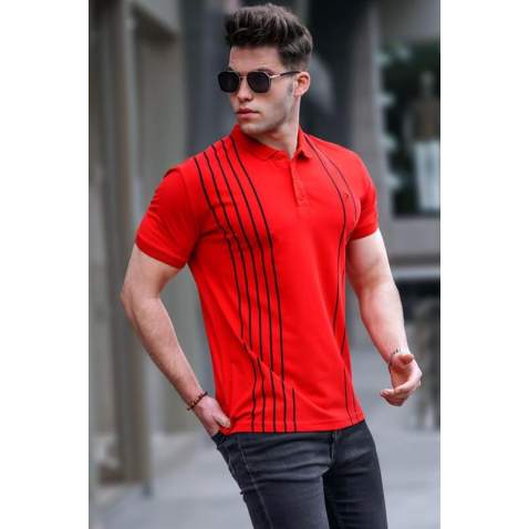 Men Red Polo T-Shirt 5822 - Kırmızı