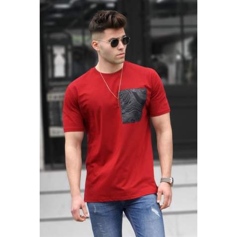 Madmext Men Printed Maroon T-shirt 5358 - Bordo