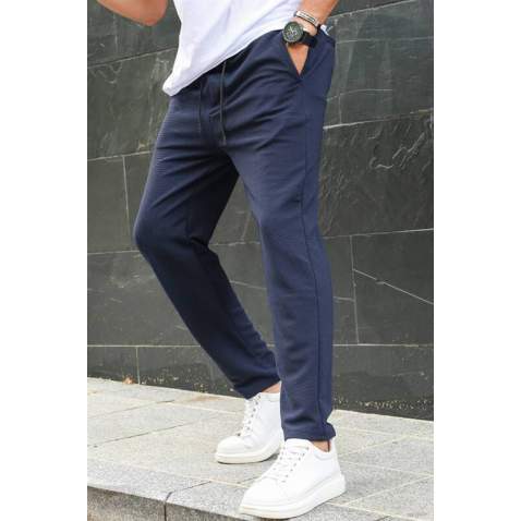 Navy Blue Basic Jogger Trousers 5465 - Lacivert