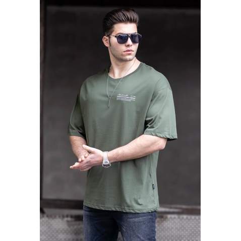 Madmext Men Khaki T-shirt 4968 - Haki