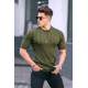 Men Designed Khaki T-Shirt 5686 - Haki