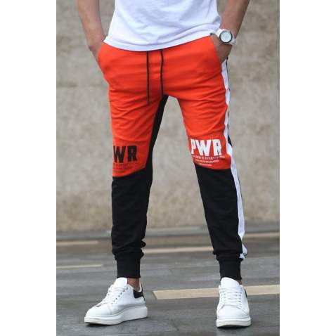 Madmext Orange Printed Sweatpants 2904 - Turuncu