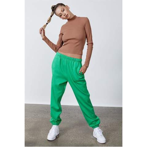 Women Green Oversize Sweatpants MG1235 - Yeşil