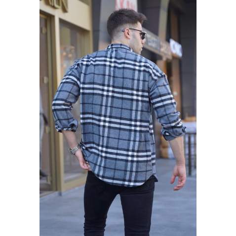 Anthracite Regular Fit Plaid Shirt 5553 - Antrasit