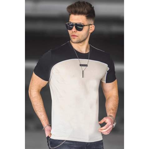 Madmext Men Beige T-shirt 4992 - Bej