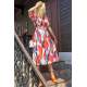 Women Desgined Orange Long Dress MG1515 - Turuncu