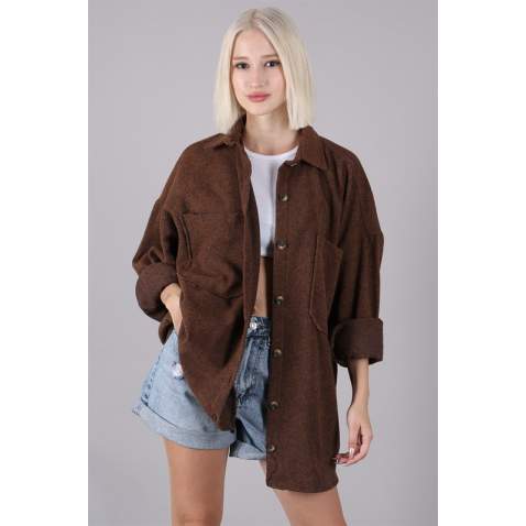 Camel Oversized Overshirt MG1562 - Camel