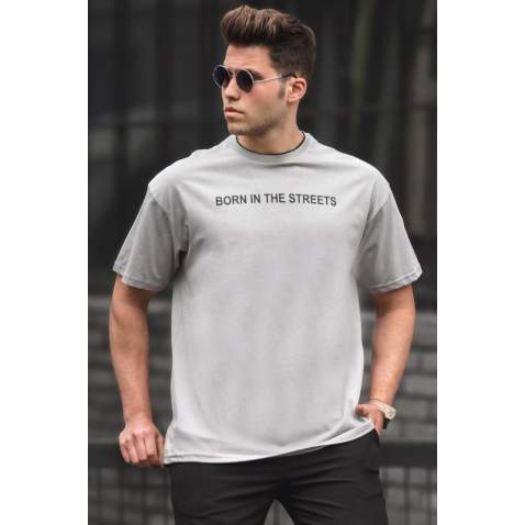 Madmext Men Gray T-shirt 5219 - Gri