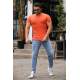 Madmext Men Basic Orange T-Shirt 4077 - Turuncu