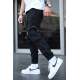 Madmext Men Cargo Black Trousers 5650 - Siyah