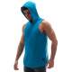 Sleeveless T-Shirt In Hooded turquoise 2893 - Turkuaz