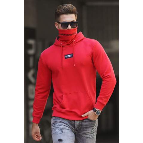 Madmext Men Printed Red Sweatshirt 5315 - Kırmızı