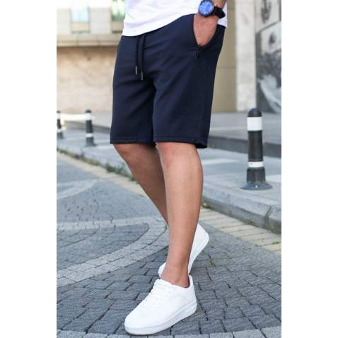 Madmext Men Regular Fit Navy Blue Shorts 5404 - Lacivert