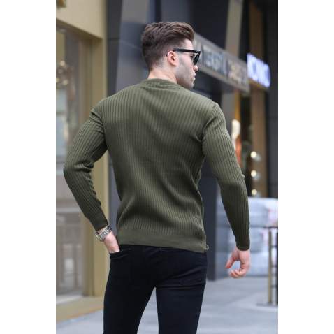 Khaki Knitwear Sweater 5183 - Haki