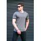 Men Basic Smoke Gray T-Shirt - Füme