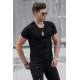 Madmext Men Front Pocket Black T-shirt 4493 - Siyah