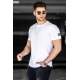 Madmext Men Ripped White T-shirt 2883 - Beyaz