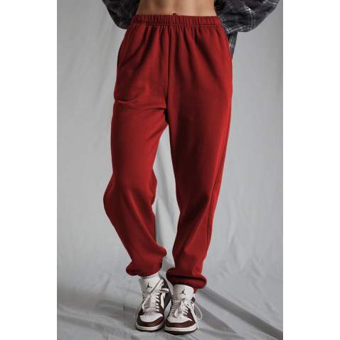 Women Maroon Oversize Sweatpants MG1235 - Bordo