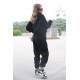 Black Polar Fleece Tracksuit MG1546 - Siyah