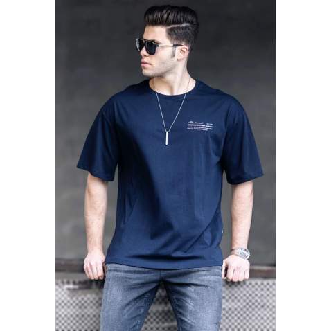 Madmext Men Navy Blue T-shirt 4968 - Lacivert