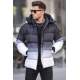 Black Hoodie Puffer Jacket 5703 - Siyah