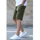 Madmext Khaki Capri Shorts 5410 - Haki