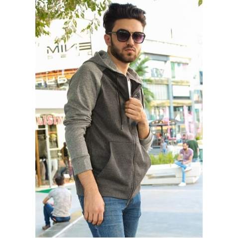 Kapşonlu Sweatshirt Füme 2820 - Füme