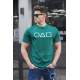 Madmext Men Printed Dark Green T-shirt 5384 - Koyu yeşil