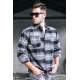 Madmext Anthracite Plaid Shirt For Men 5518 - Antrasit