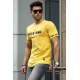 Madmext Yellow Printed T-shirt for Men 4463 - Sarı