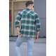 Green Plaid Shirt 5542 - Yeşil