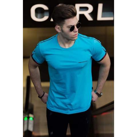 Madmext Turquoise Basic T-shirt for Men 4498 - Turkuaz