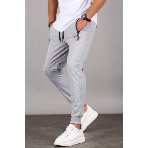 Madmext Men Plain Gray Sweatpants 5436 - Gri