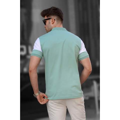 Men Striped Khaki Polo T-Shirt 5685 - Haki