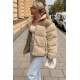 Beige Oversize Fur Jacket MG1371 - Bej