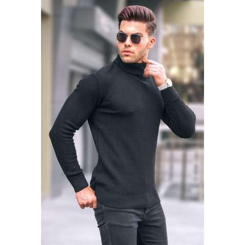 Black Turtleneck Sweater 5989 - Siyah