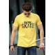 Madmext Yellow Printed T-shirt for Men 4548 - Sarı