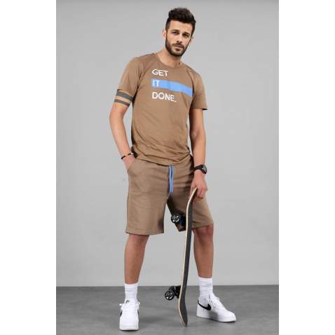 Madmext Men Brown Shorts Set 5229 - Kahverengi