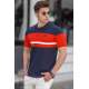 Madmext Men Knitted Navy Blue Polo T-shirt 5239 - Lacivert