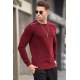 Maroon Designed Knitwear Sweater 5968 - Bordo