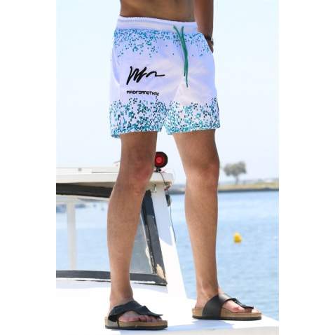 Green Printed Swim Shorts 5782 - Yeşil