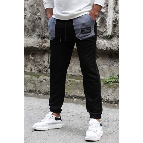 Madmext Men Black Sweatpants 4844 - Siyah