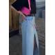 Ice Blue Jeans Skirt MG1558 - Buz mavisi