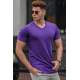 Madmext Men Purple T-shirt 5281 - Mor