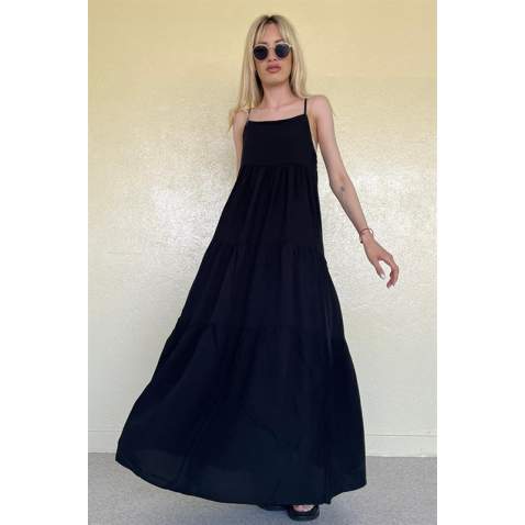 Women Black Long Dress - Siyah