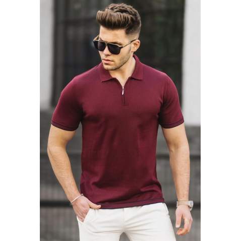 Madmext Men Maroon Polo T-shirt 5090 - Bordo