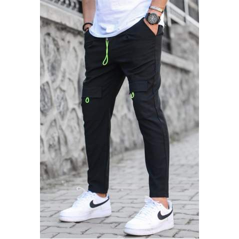 Madmext Black Men Sweatpants with Pockets 4809 - Siyah