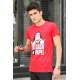 Madmext Maroon Printed T-shirt for Men 4017 - Bordo