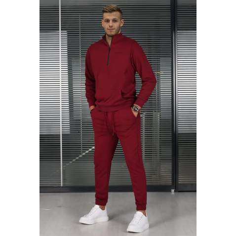 Madmext Maroon Tracksuit For Men 5667 - Bordo